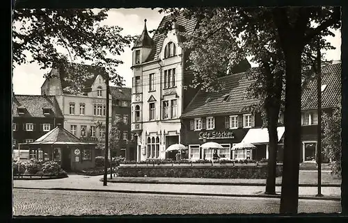 AK Haan im Rheinland, Cafe Stöcker auf dem Markt