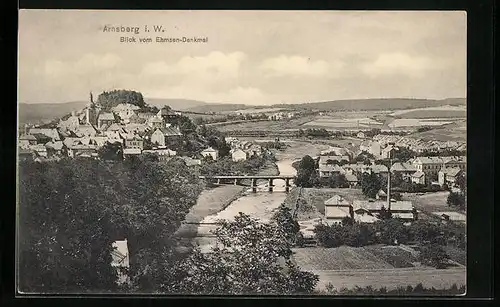 AK Arnsberg i. W., Generalansicht vom Ehmsen-Denkmal