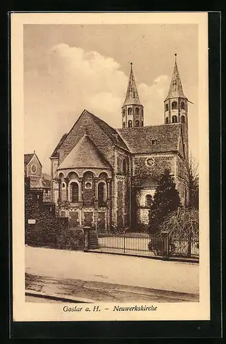 AK Goslar a. Harz, vor der Neuwerkskirche