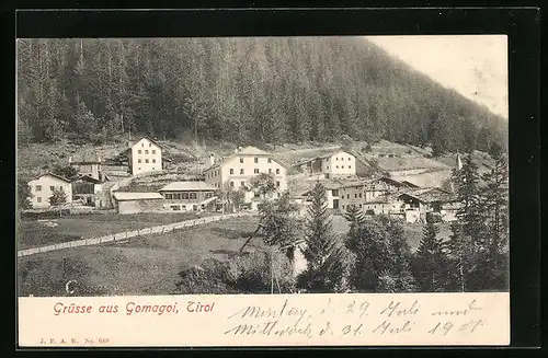 AK Gomagoi, Blick auf die Siedlung im Tal