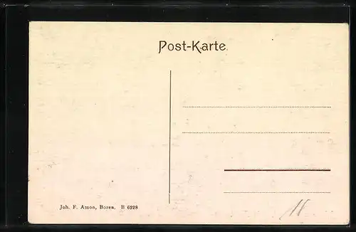 AK Sexten, Bauernhäuser am Bachufer