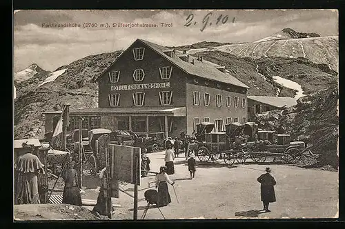 AK Ferdinandshöhe an der Stilfserjochstrasse, Hotel Ferdinandshöhe