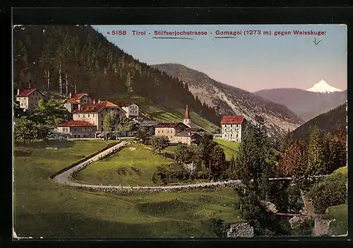 AK Gomagoi /Stilfserjochstrasse, Teilansicht gegen Weisskugel