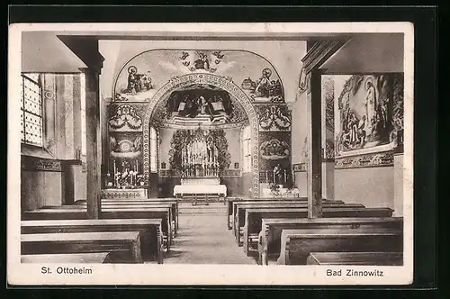 AK Bad Zinnowitz, St. Ottoheim, Innenansicht der Kirche