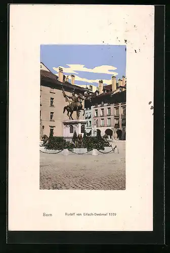AK Bern, Rudolf von Erlach-Denkmal
