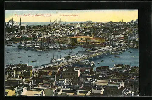 AK Constantinople, La Pont de Galata