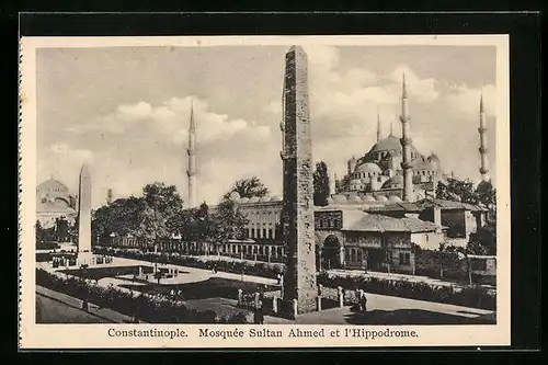 AK Constantinople, Mosquee Sultan Ahmed et l`Hippodrome