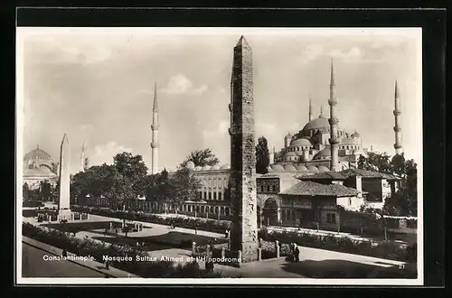 AK Constantinople, Mosquee Sultan Ahmed et l`Hippodrome
