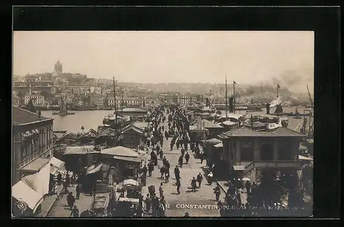 AK Constantinople, Le Pont pris du cote de Stamboul