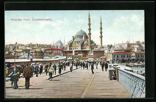 AK Constantinople, Nouveau Pont, Mosquee Sultan AHmet