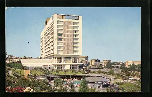AK Istanbul, a view from the right wing of the Istanbul Hilton overlooking the pool
