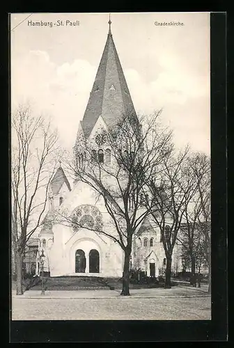 AK Hamburg - St. Pauli, an der Gnadenkirche