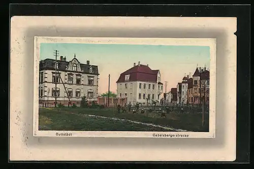 Präge-AK Buttstädt, Gabelsbergerstrasse mit Kindern