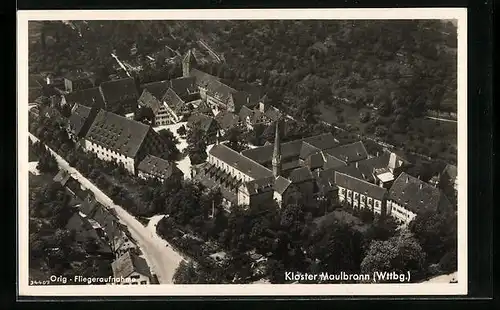 AK Maulbronn, Blick auf das Kloster, Fliegeraufnahme