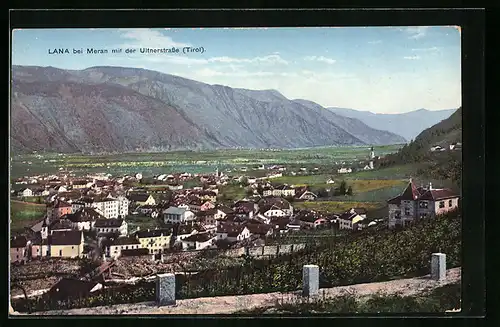 AK Lana, Panorama mit Ultnerstrasse