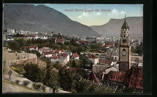 AK Meran, Totale mit Blick zur Mendel
