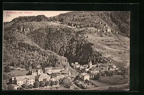 AK Waidbruck, Totale aus der Vogelschau gesehen