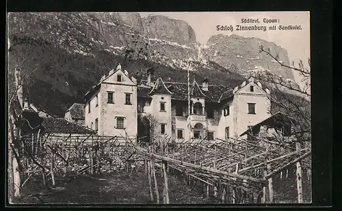 AK Eppan, Schloss Zinnenburg mit Gandkofel