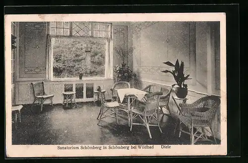 AK Schömberg, Sanatorium, Diele