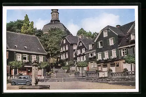 AK Solingen, auf dem Gräfrather Marktplatz