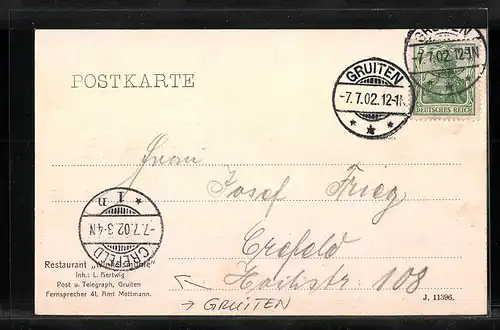 AK Gruiten, Gasthaus Winkelsmühle