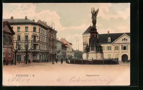 AK Freiburg i. B., am Siegesdenkmal