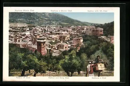 AK Nablus, Panorama with Mt. Ebal