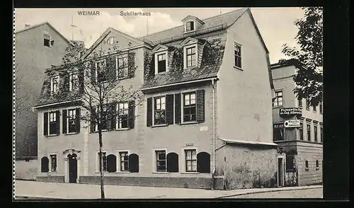 AK Weimar, vor dem Schillerhaus