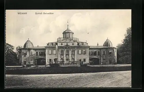 AK Weimar, das Schloss Belvedere