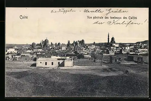 AK Caire, Vue générale des tombeaux des Califes