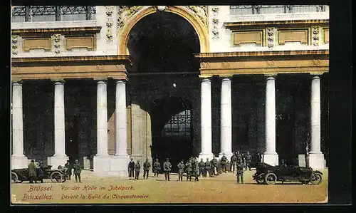 AK Brüssel / Bruxelles, Devant la halle du Cinquantenaire