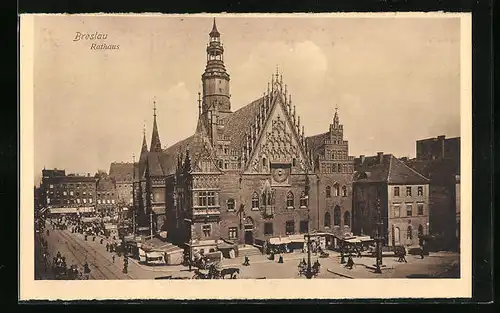 AK Breslau, Blick auf das Rathaus