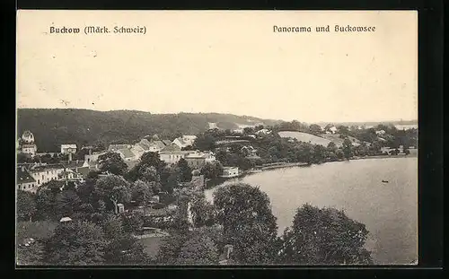 AK Buckow / Märk. Schweiz, Panoram und Buckowsee