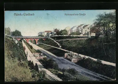 AK Mönch.-Gladbach, Brücke über die Hohenzollern-Strasse