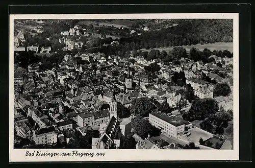 AK Bad Kissingen, Totale aus dem Flugzeug gesehen