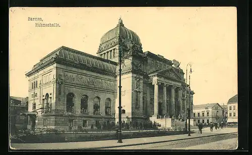 AK Barmen, Vorderansicht der Ruhmeshalle