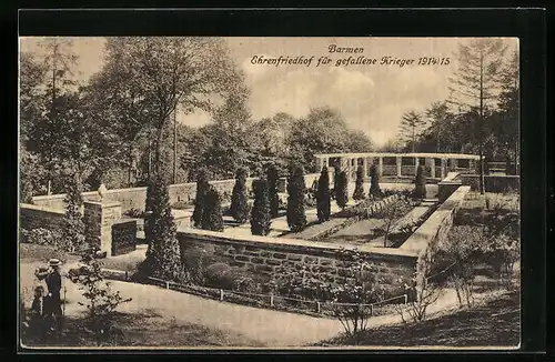 AK Barmen, Ehrenfriedhof für gefallene Krieger 1914 /15