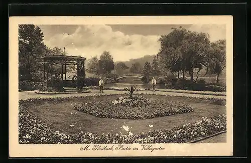 AK M. - Gladbach, Partie am Pavillon im Volksgarten