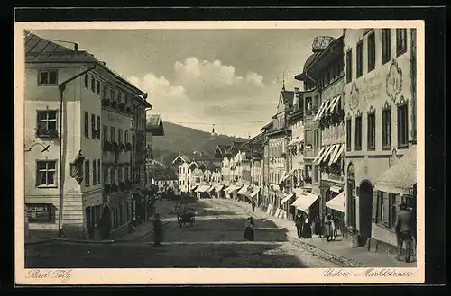 AK Bad Tölz, Passanten auf der Unteren Marktstrasse