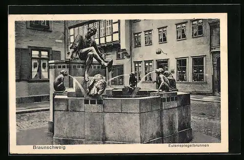 AK Braunschweig, am Eulenspiegel-Brunnen