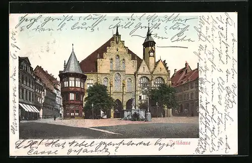 AK Hildesheim, Blick zum Rathaus