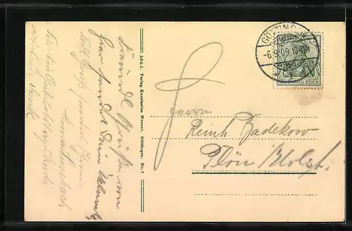 AK Göttingen, Rathaus mit Gänselies'l Brunnen