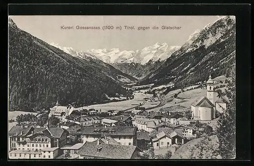 AK Gossensass, Ortspartie gegen die Gletscher