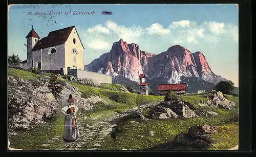 AK Kastelruth, St. Anna Kirchl