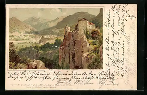 Lithographie Bozen, Totalansicht