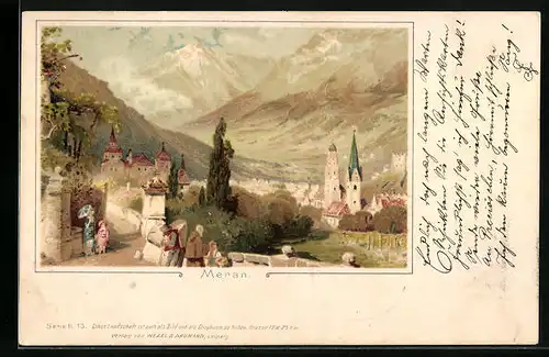 Lithographie Meran, Panorama