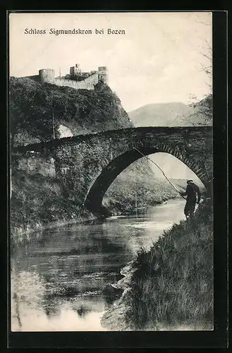 AK Bozen, Blick zum Schloss Sigmundskron