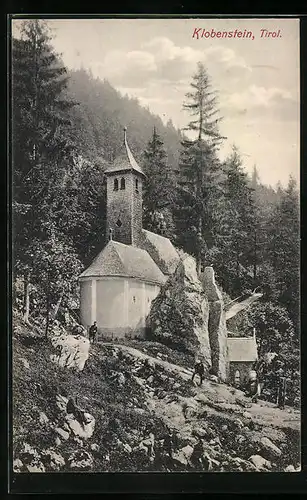 AK Klobenstein, Partie mit Kirche