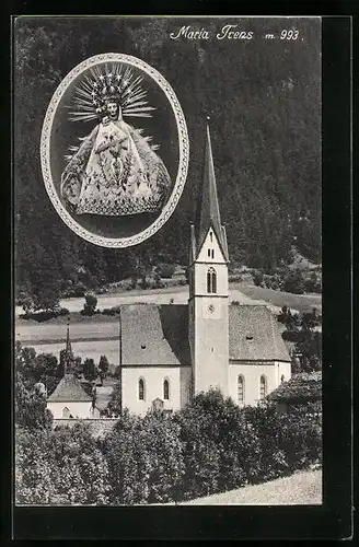 AK Maria Trens, Kirche und Gnadenbild