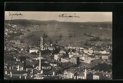 AK Constantinople, Vue pPanoramique du port et du Bosphore